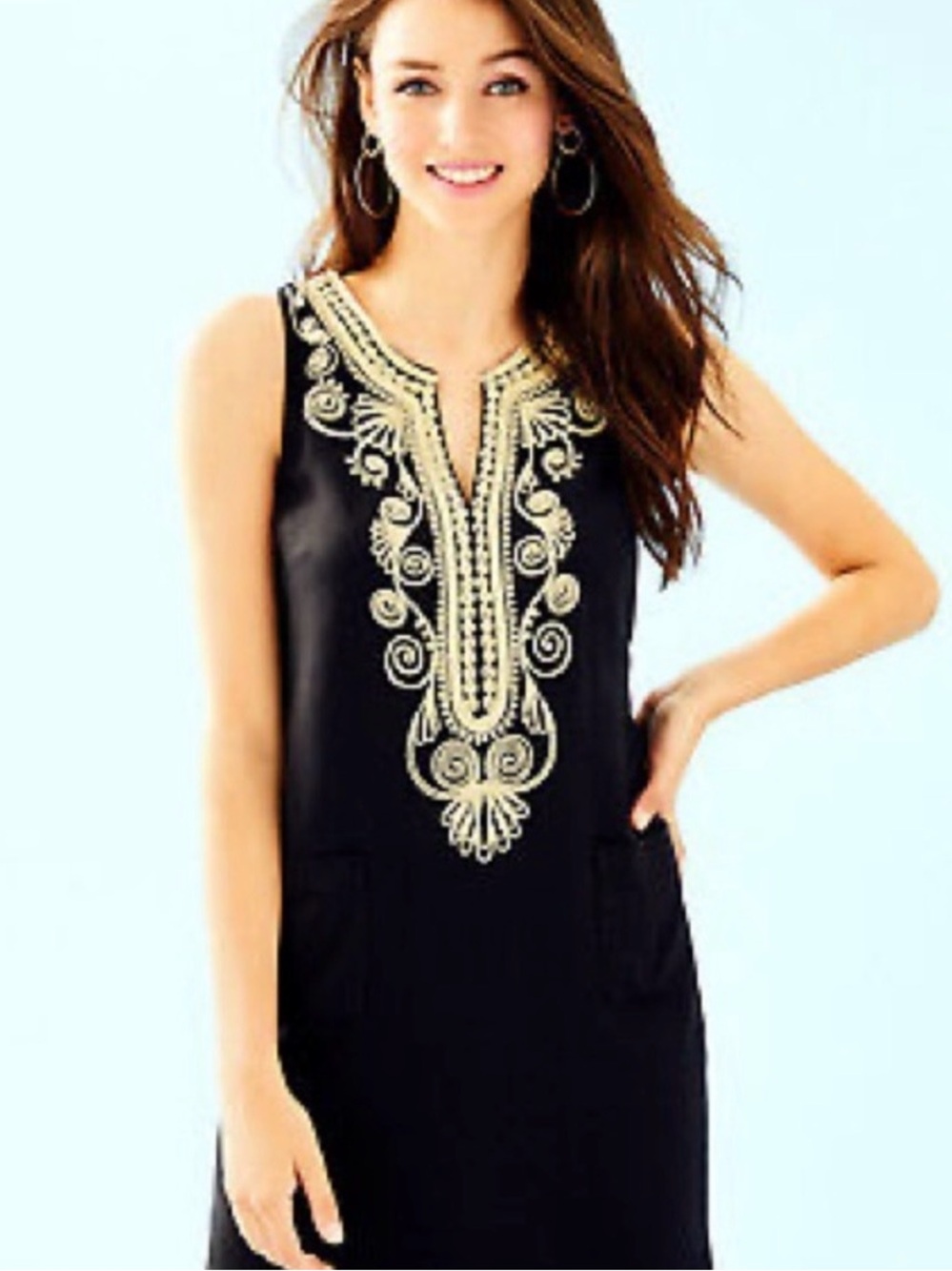 Lilly Pulitzer Carlotta Stretch Shift Dress black 00